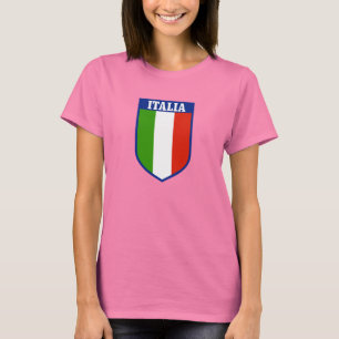 Le T-shirt des femmes italiennes de drapeau