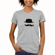 Le T-shirt des femmes mignonnes de moustache et de