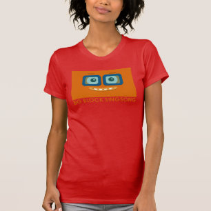 Le T-shirt des femmes oranges de bande d'amusement