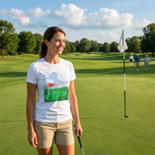 Le T-shirt des femmes vertes de terrain de golf