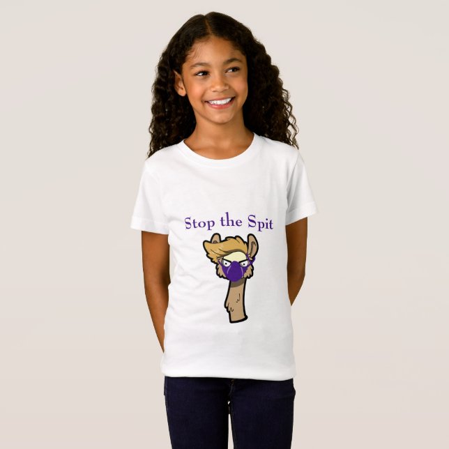 Le T-shirt des filles de Grump Llama (Devant entier)