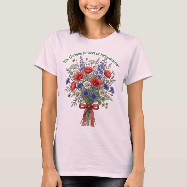 Le T-shirt des fleurs glorieuses de l'indépendance (Devant)