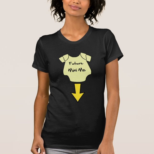 Le T-shirt des futures mini je femmes - grossesse (Devant)