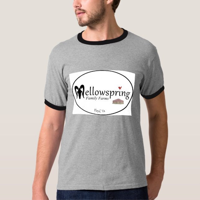 le T-shirt des hommes avec la bordure (Devant)