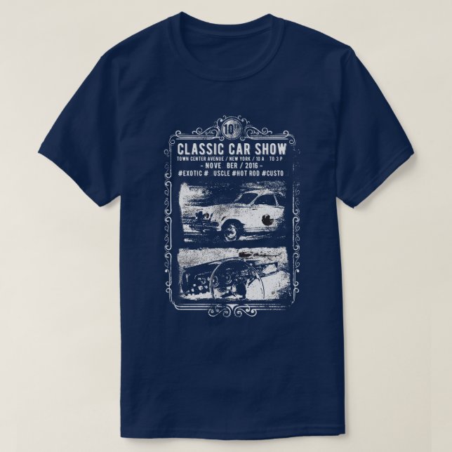 Le T-shirt des hommes classiques de Car Show (Design devant)
