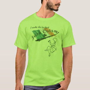 Le T-shirt des hommes crèmes irlandais sales de