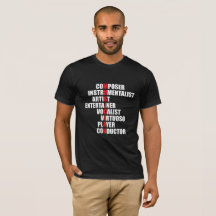 Le T-shirt des hommes d'acrostiche de musicien