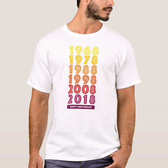 Le T-shirt des hommes d'anniversaire de K&D (Devant)