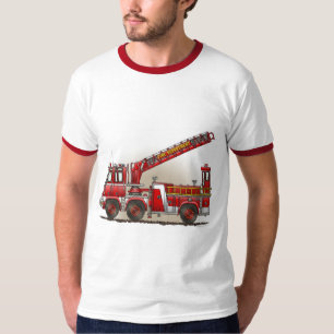Le T-shirt des hommes de camion de pompiers de