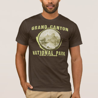 Le T-shirt des hommes de canyon grand - brun