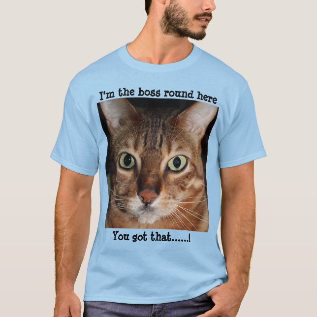 Le T-shirt des hommes de chat du Bengale "je suis (Devant)