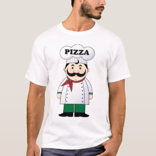 Le T-shirt des hommes de chef de pizza