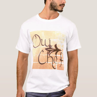 Le T-shirt des hommes de chef d'Oui