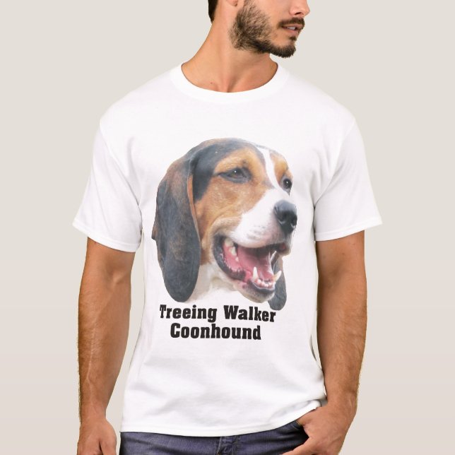 Le T-shirt des hommes de Coonhound de marcheur de (Devant)