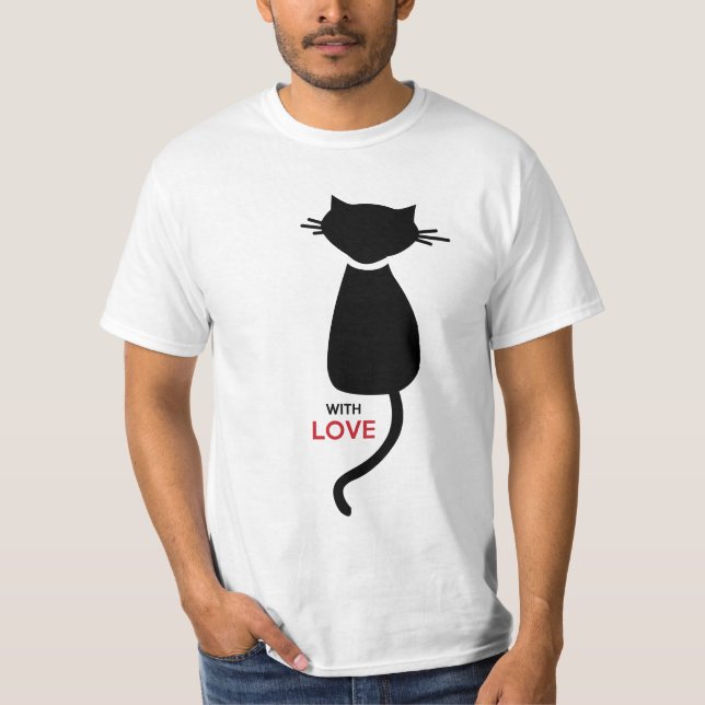 Le T-shirt des hommes de couples de Kitty de chat (Devant)