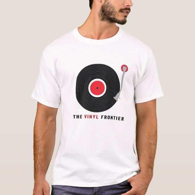 Le T-shirt des hommes de frontière de vinyle (Devant)