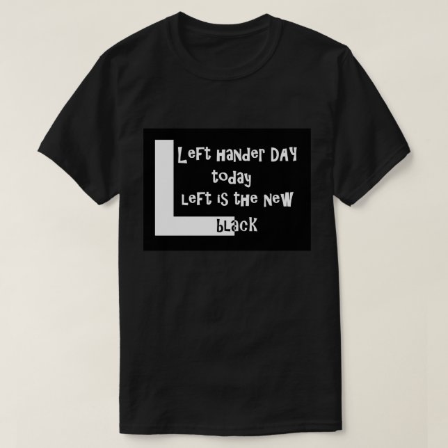 Le T-shirt des hommes de jour de gaucher (Design devant)