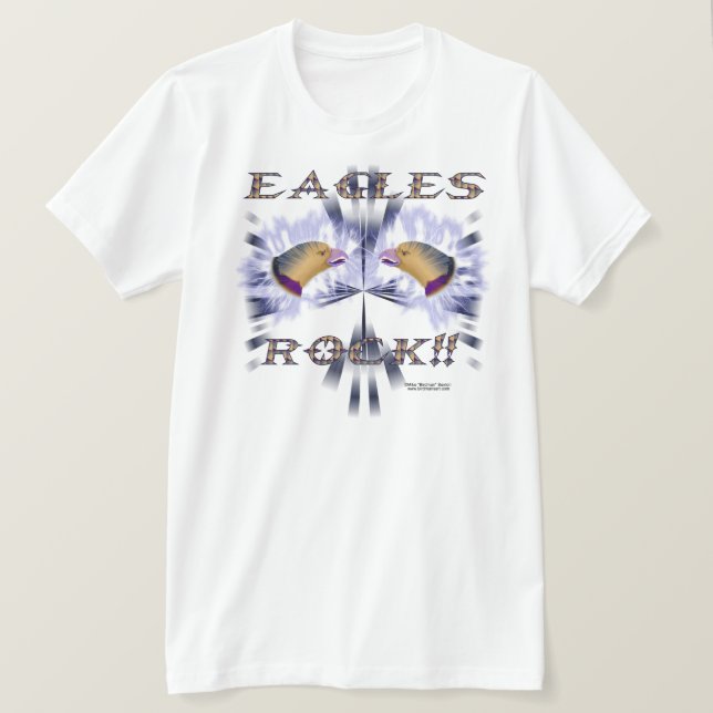 Le T-shirt des hommes de la roche II d'Eagles (Design devant)