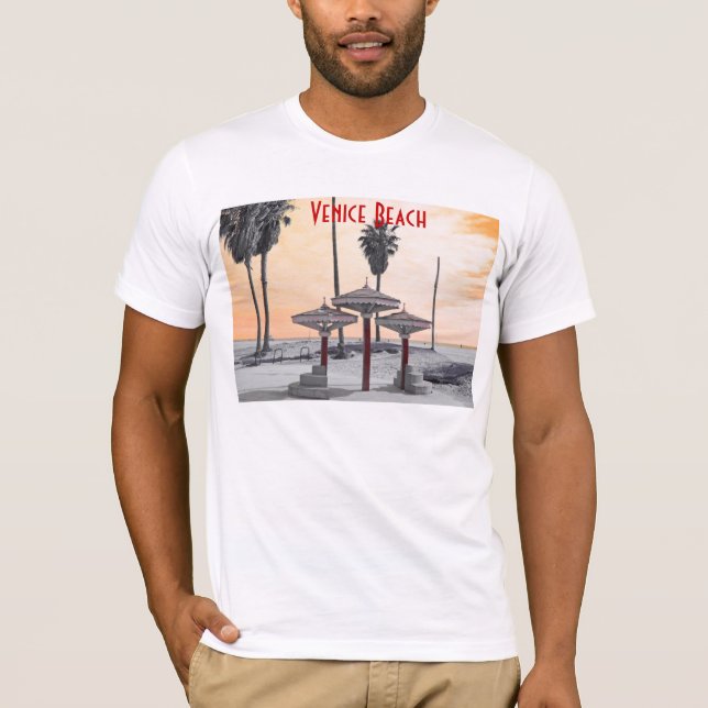 Le T-shirt des hommes de ll de plage de Venise (Devant)