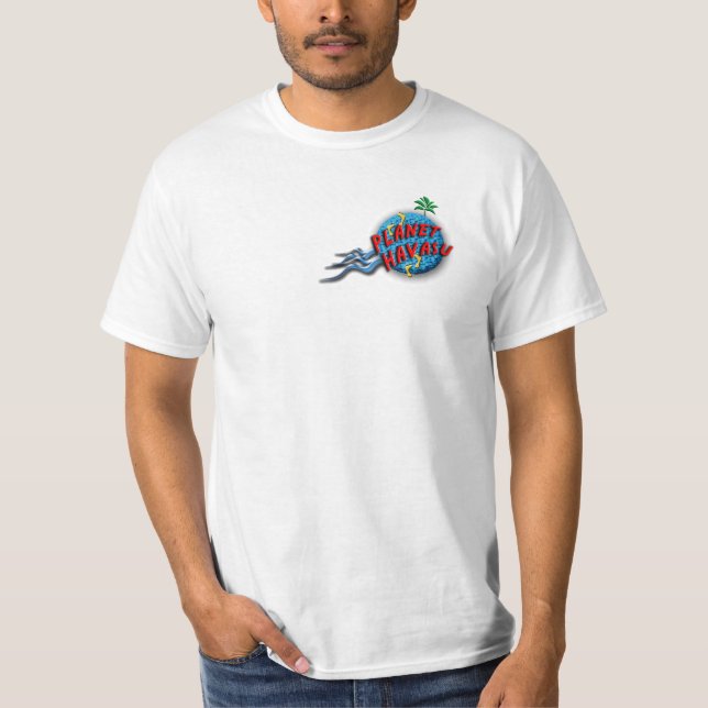 Le T-shirt des hommes de logo de Havasu de planète (Devant)