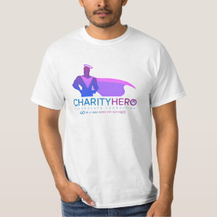 LE T-SHIRT DES HOMMES DE LOGO DE HÉROS DE CHARITÉ