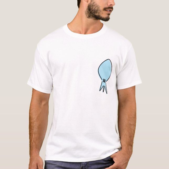 Le T-shirt des hommes de médias de calmar (Devant)