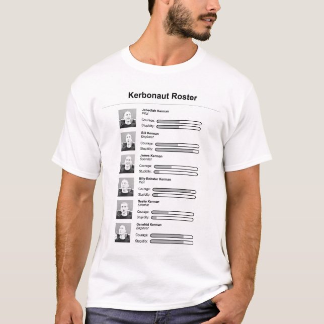 Le T-shirt des hommes de rôle de Kerbonaut (Devant)
