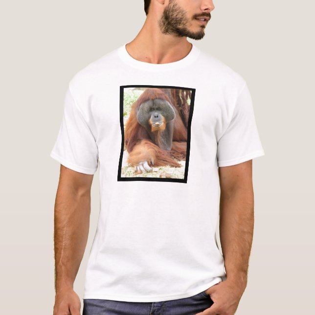 Le T-shirt des hommes de singe d'orang-outan de (Devant)
