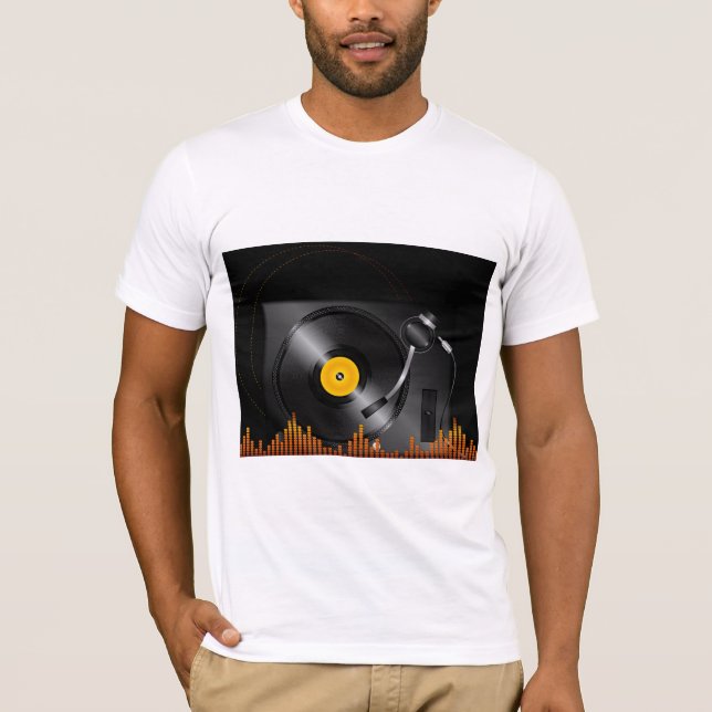 Le T-shirt des hommes de Tourne-disque (Devant)