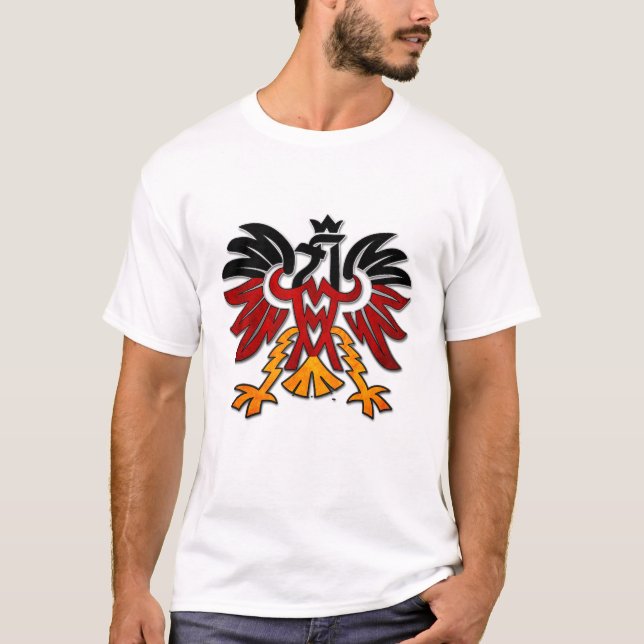 Le T-shirt des hommes d'Eagle d'Allemand (Devant)
