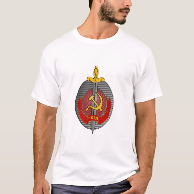 Le T-shirt des hommes d'emblème de NKVD (Devant)
