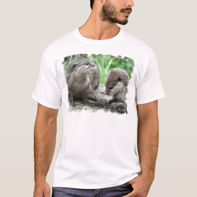 Le T-shirt des hommes d'habitat de loutre (Devant)
