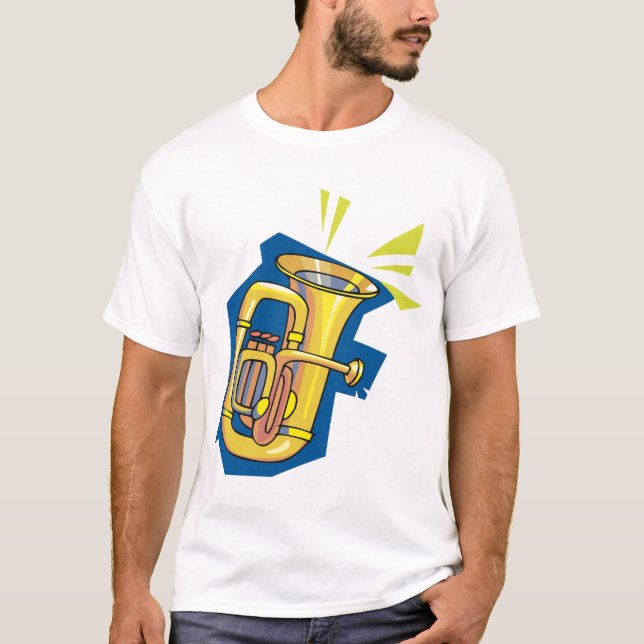 Le T-shirt des hommes d'instrument de tuba (Devant)