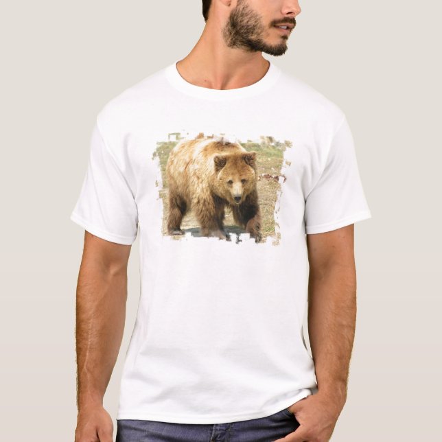 Le T-shirt des hommes d'ours gris (Devant)