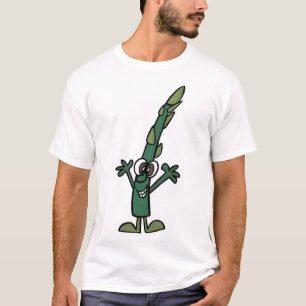 Le T-shirt des hommes drôles d'asperge