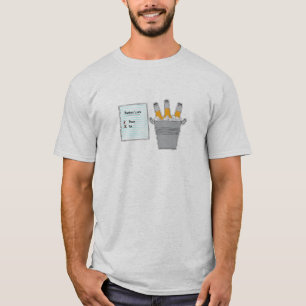 Le T-shirt des hommes drôles de liste de seau