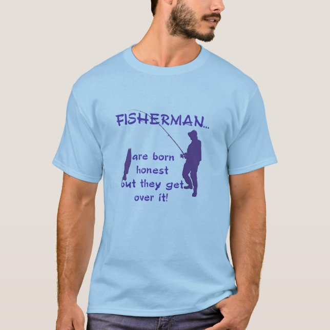 Le T-shirt des hommes drôles de pêcheur (Devant)