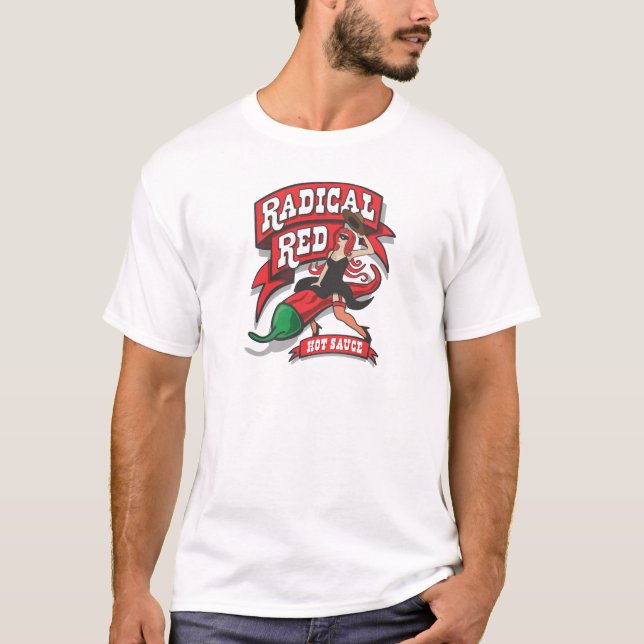 Le T-shirt des hommes d'un rouge ardent radicaux (Devant)