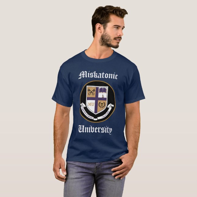 Le T-shirt des hommes d'université de Miskatonic (Devant entier)