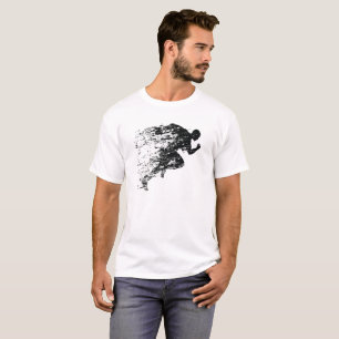 Le T-shirt des hommes graphiques de silhouette