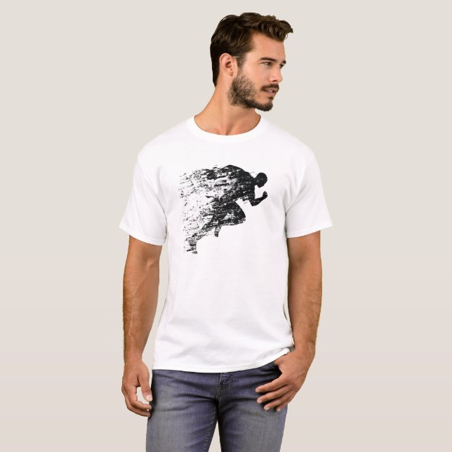 Le T-shirt des hommes graphiques de silhouette (Devant entier)