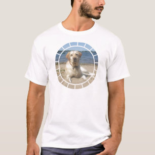 Le T-shirt des hommes jaunes de labrador retriever