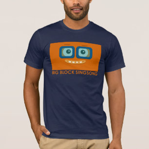 Le T-shirt des hommes oranges de bande d'amusement