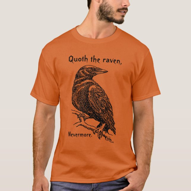 Le T-shirt des hommes - Raven Quoth le corbeau, (Devant)