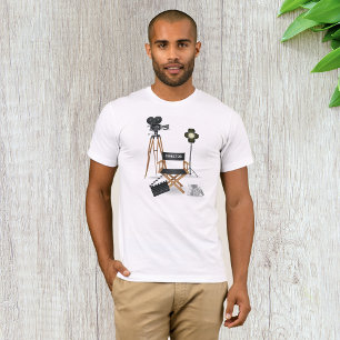 Le T-shirt des hommes réglés de cinéaste
