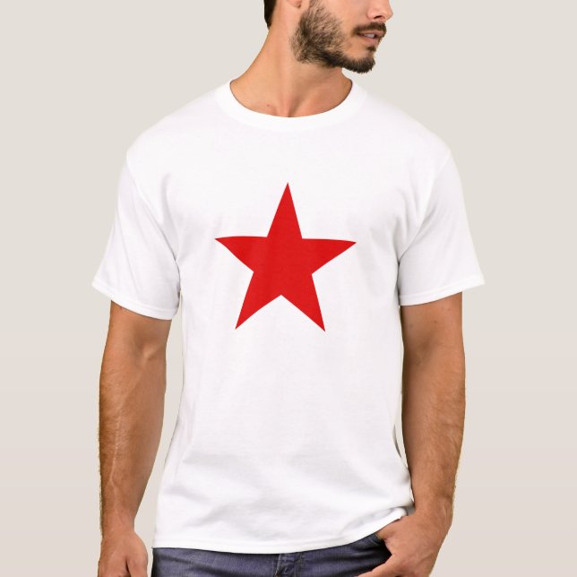 Le T-shirt des hommes rouges communistes d'étoile (Devant)