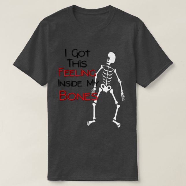 Le T-shirt des hommes squelettiques de Halloween (Design devant)