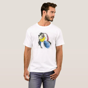 Le T-shirt des hommes tressés de calao
