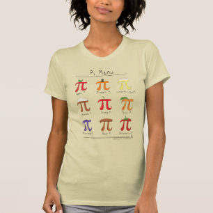 Le T-shirt des maths pi de menu de pi des femmes