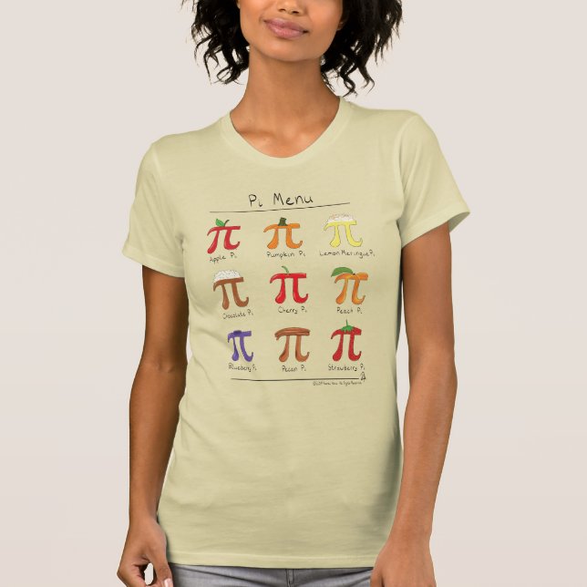 Le T-shirt des maths pi de menu de pi des femmes (Devant)